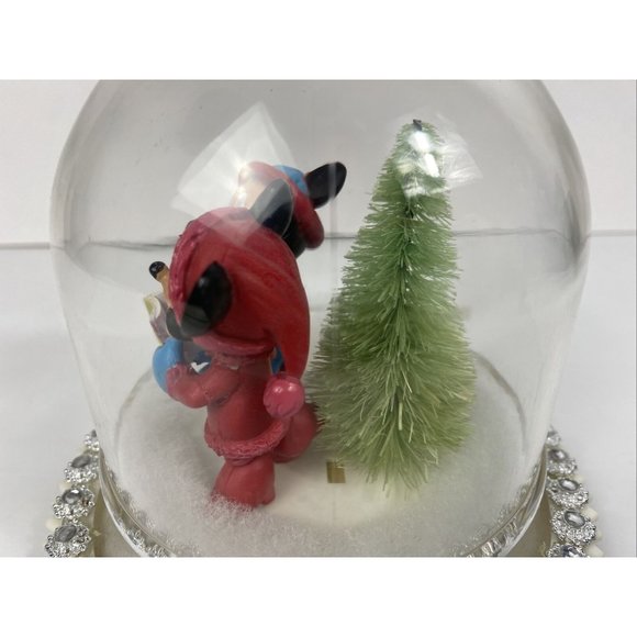 Disney MICKEY MINNIE MOUSE GEMMY MUSICAL LIGHTED GLOBE LIGHTS UP CAROLS CAROLING - Picture 8 of 13